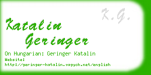 katalin geringer business card